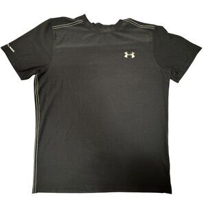 Under Armour HeatGear Fitted Black Performance Tee Sz L